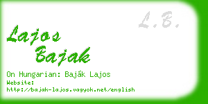 lajos bajak business card